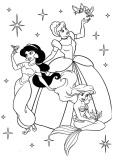 färglägga prinsessor